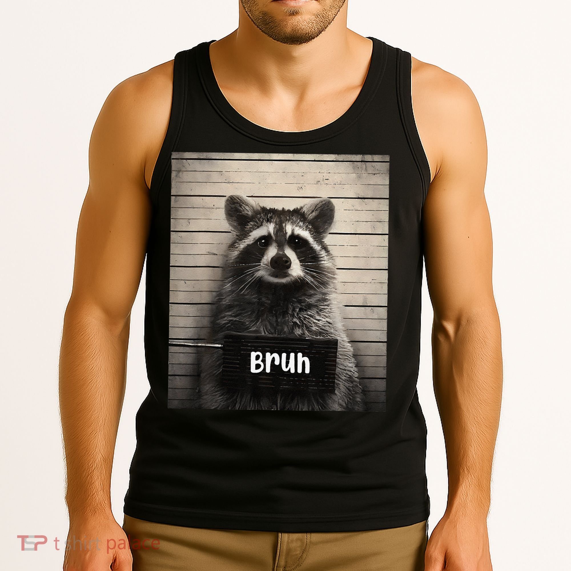 Bruh Raccoon Funny Trash Panda Lover Racoon Meme Tank Top