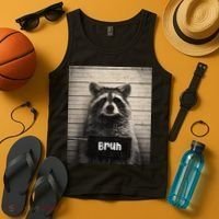 Bruh Raccoon Funny Trash Panda Lover Racoon Meme Tank Top thumb 4