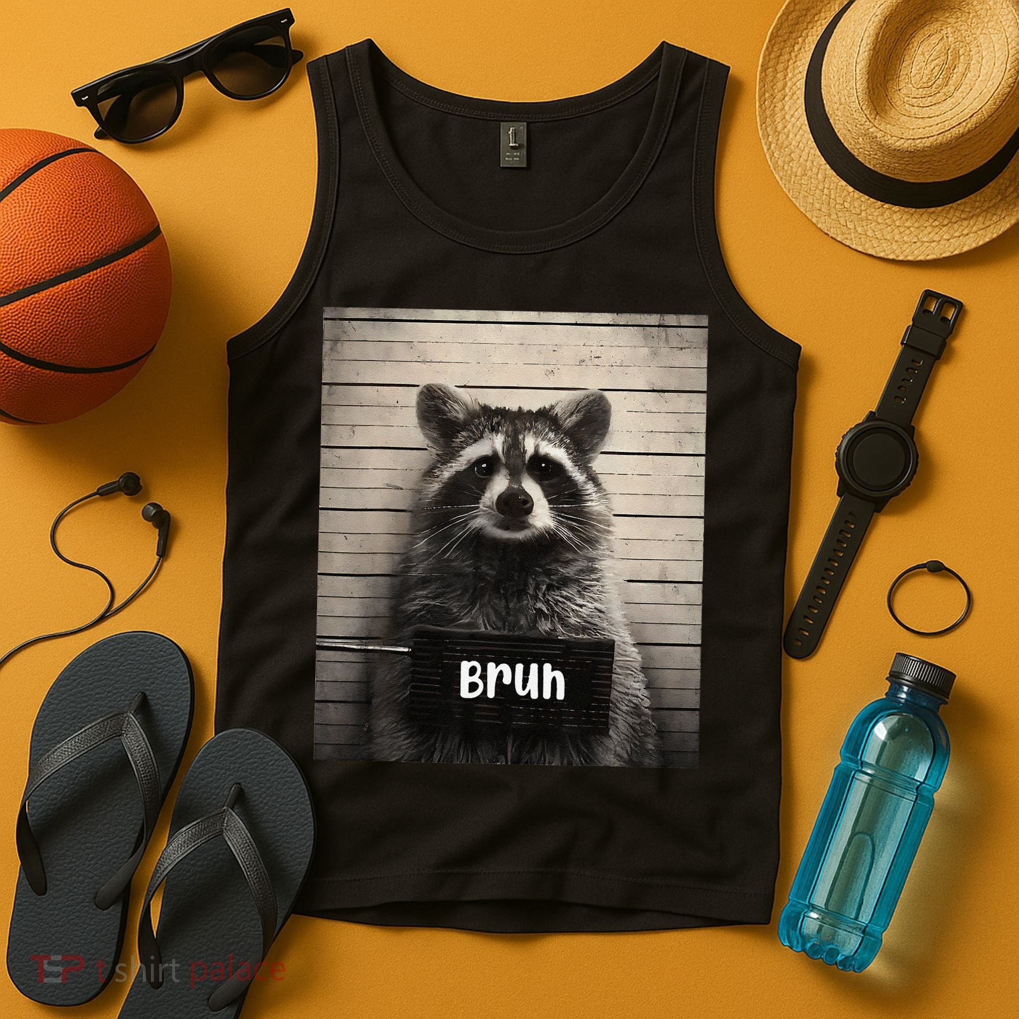 Bruh Raccoon Funny Trash Panda Lover Racoon Meme Tank Top