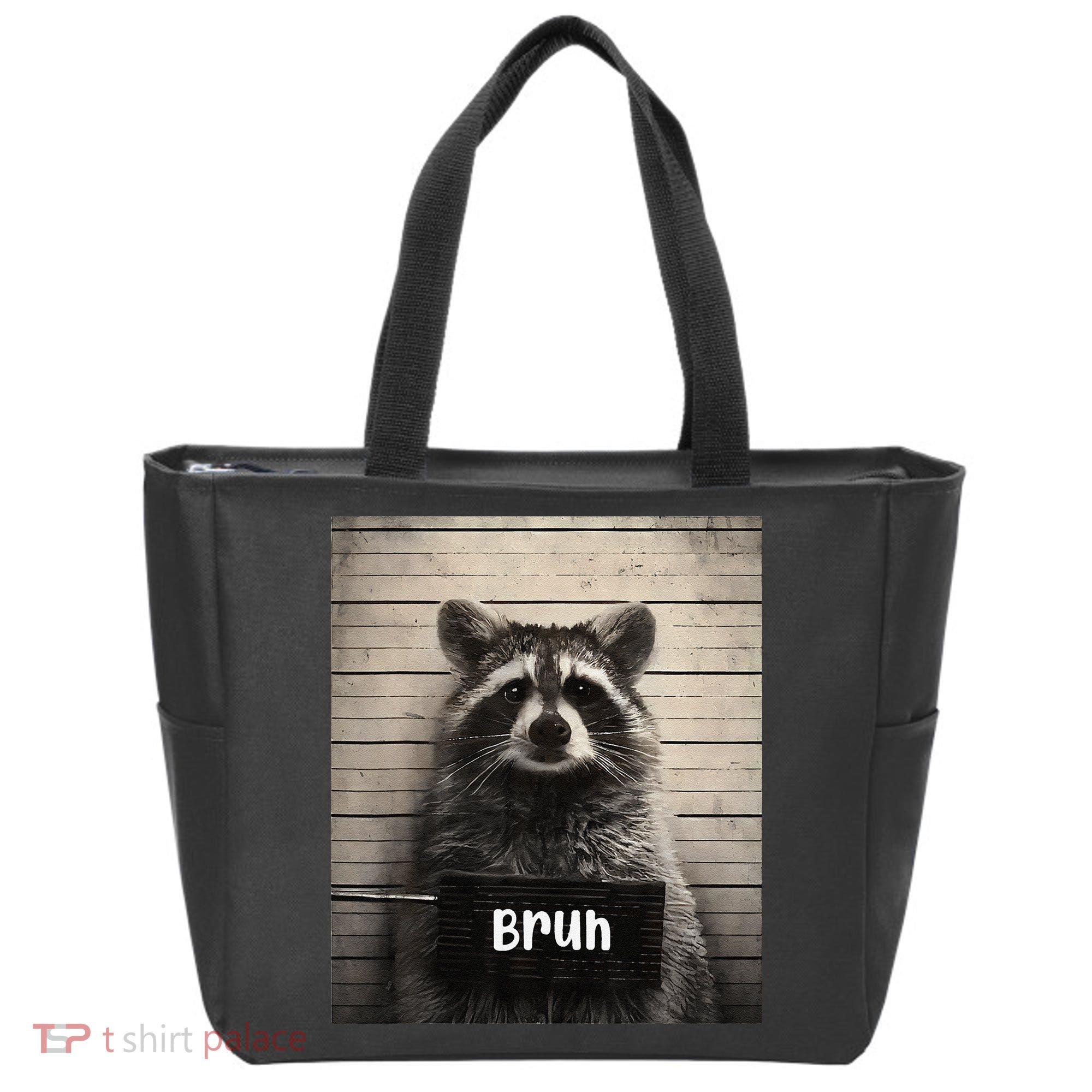 Bruh Raccoon Funny Trash Panda Lover Racoon Meme Tote Bag