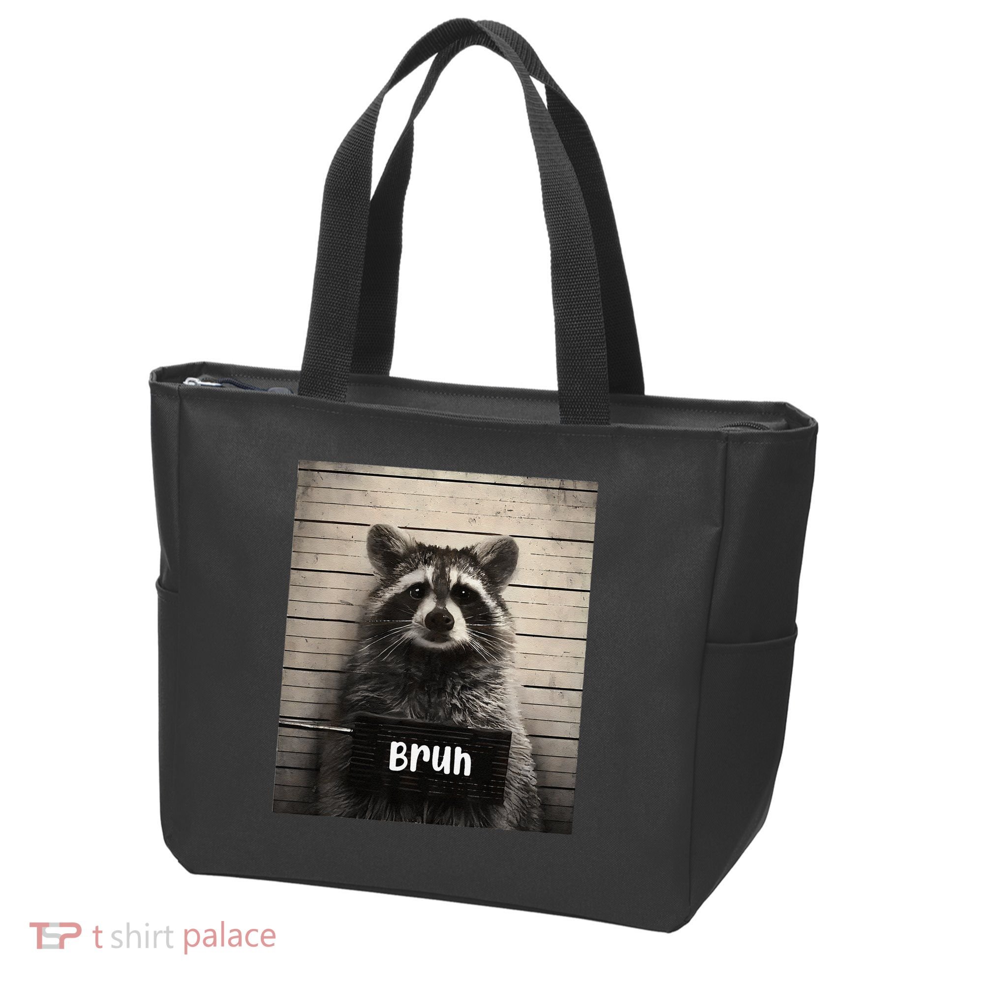 Bruh Raccoon Funny Trash Panda Lover Racoon Meme Tote Bag