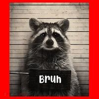 Bruh Raccoon Funny Trash Panda Lover Racoon Meme Santa Hat thumb 1