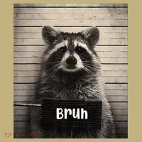 Bruh Raccoon Funny Trash Panda Lover Racoon Meme Polo thumb 2