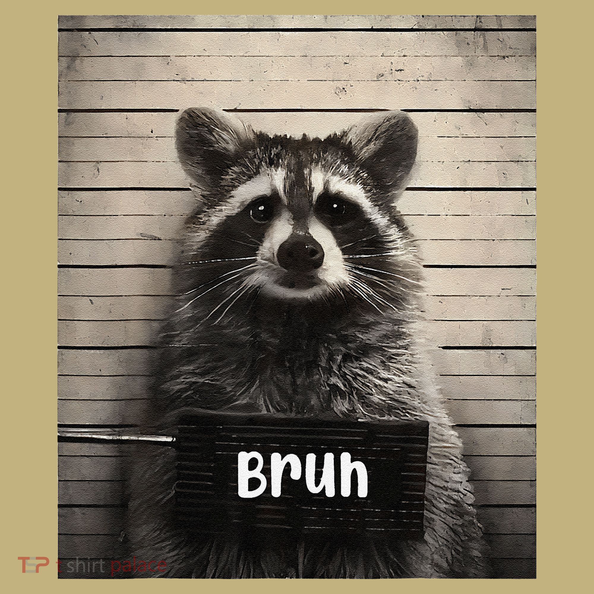 Bruh Raccoon Funny Trash Panda Lover Racoon Meme Polo