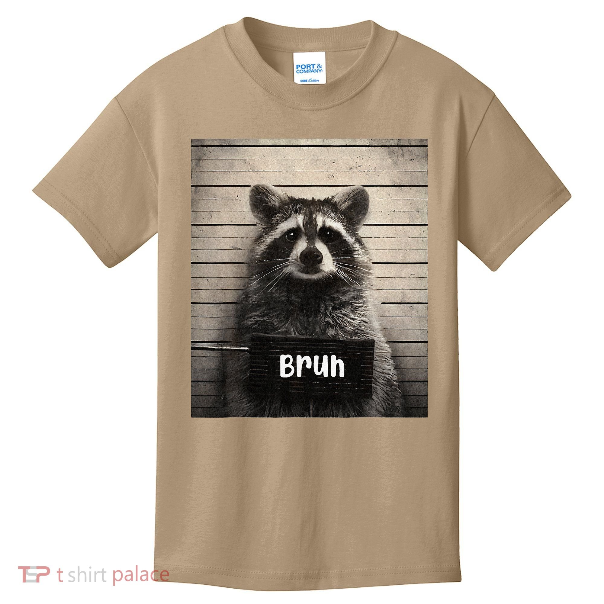 Bruh Raccoon Funny Trash Panda Lover Racoon Meme Kids T-Shirt