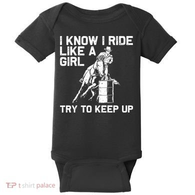 Barrel Racing Gift For Rodeo Horse Racer Baby Bodysuit