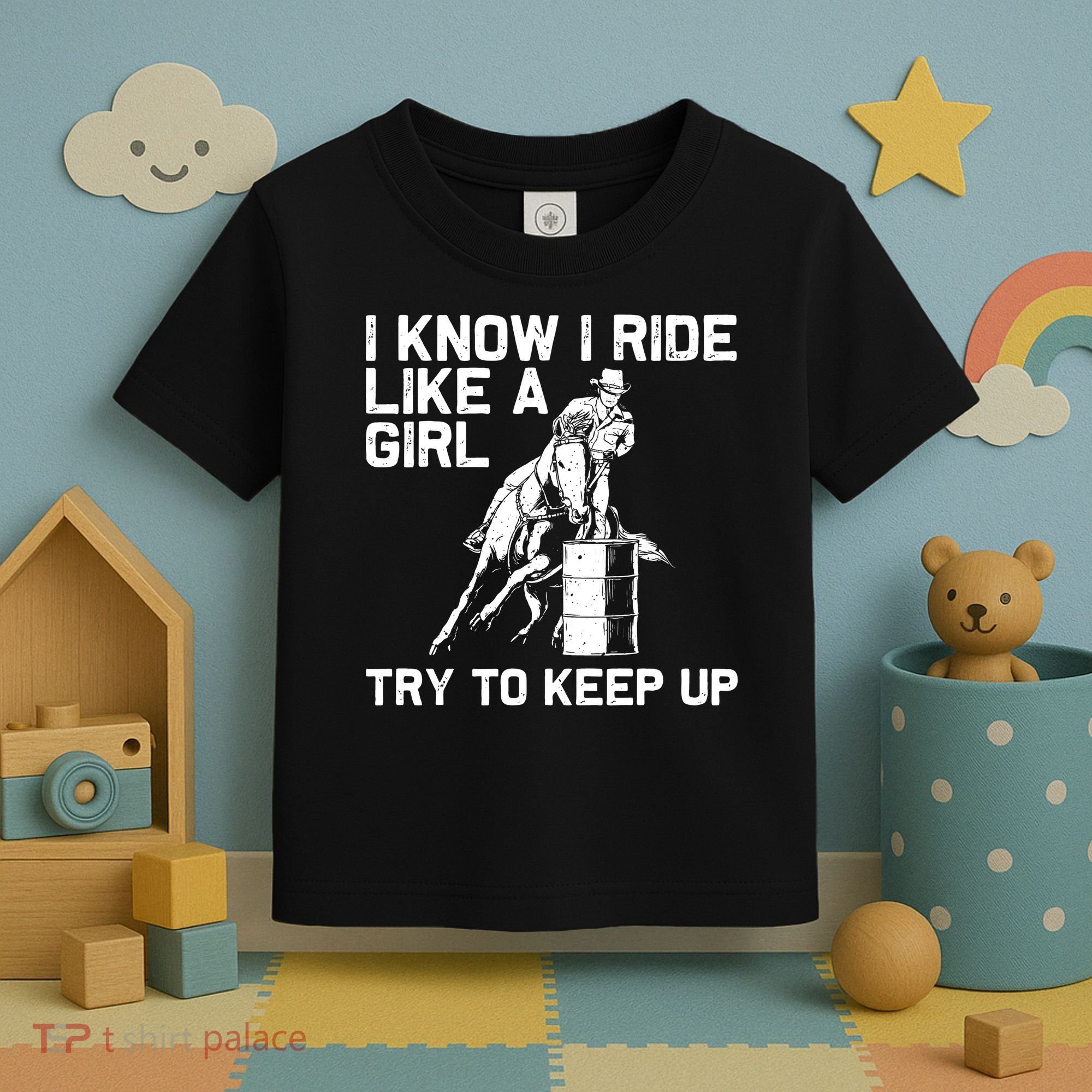 Barrel Racing Gift For Rodeo Horse Racer Toddler T-Shirt