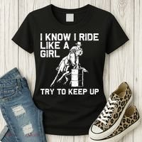 Barrel Racing Gift For Rodeo Horse Racer Women's T-Shirt thumb 3