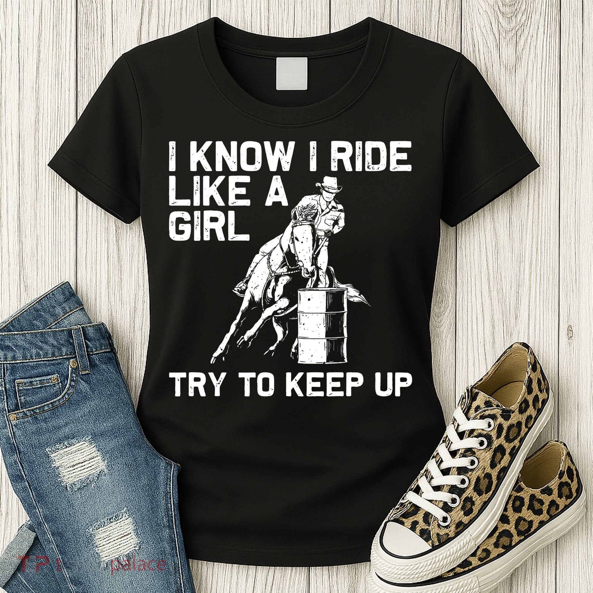 Barrel Racing Gift For Rodeo Horse Racer Women's T-Shirt