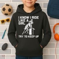 Barrel Racing Gift For Rodeo Horse Racer Kids Hoodie thumb 2