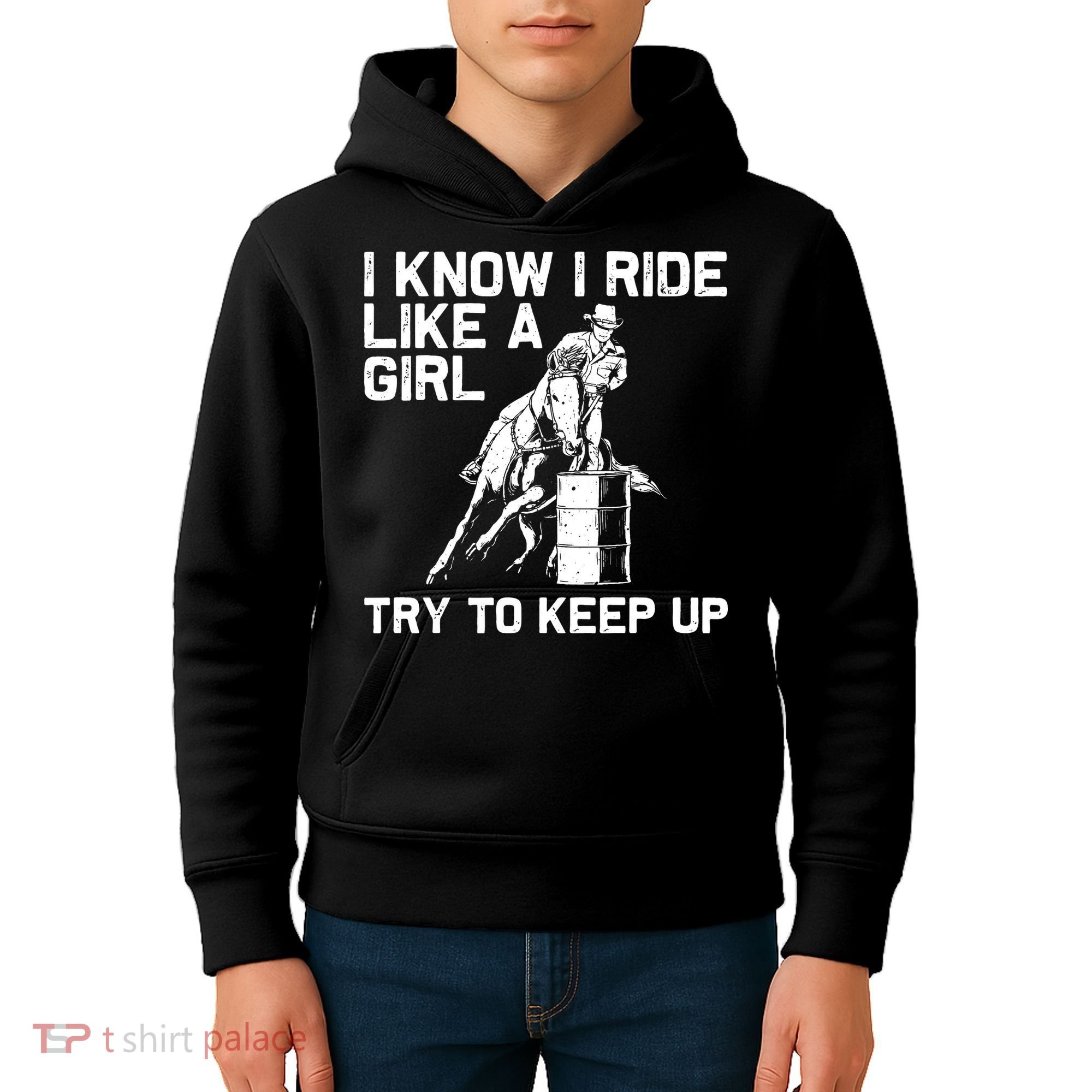 Barrel Racing Gift For Rodeo Horse Racer Kids Hoodie