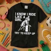 Barrel Racing Gift For Rodeo Horse Racer Kids T-Shirt thumb 3