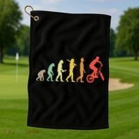 Bmx Rider Gift Ideas Retro Bmx Evolution Golf Towel thumb 1
