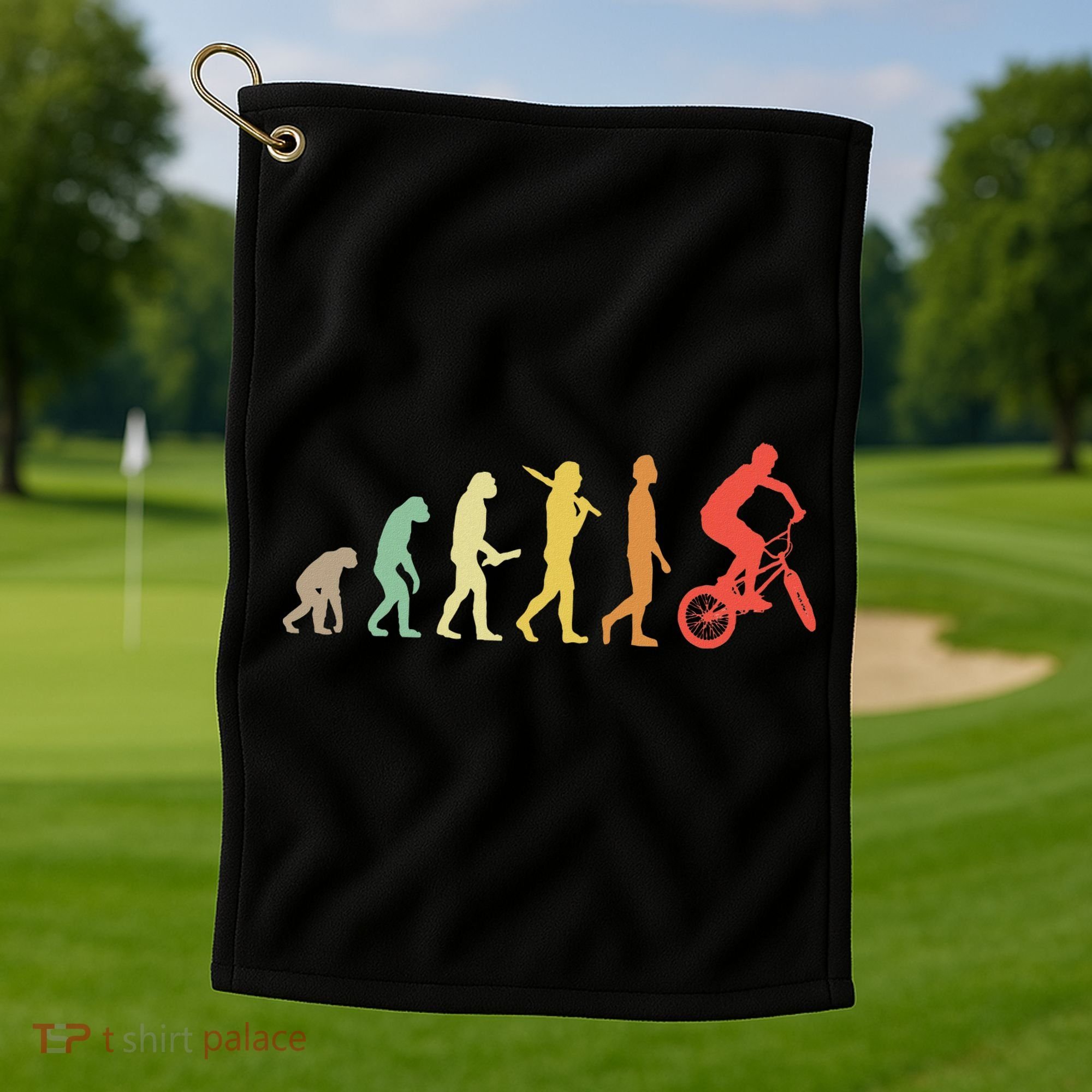 Bmx Rider Gift Ideas Retro Bmx Evolution Golf Towel