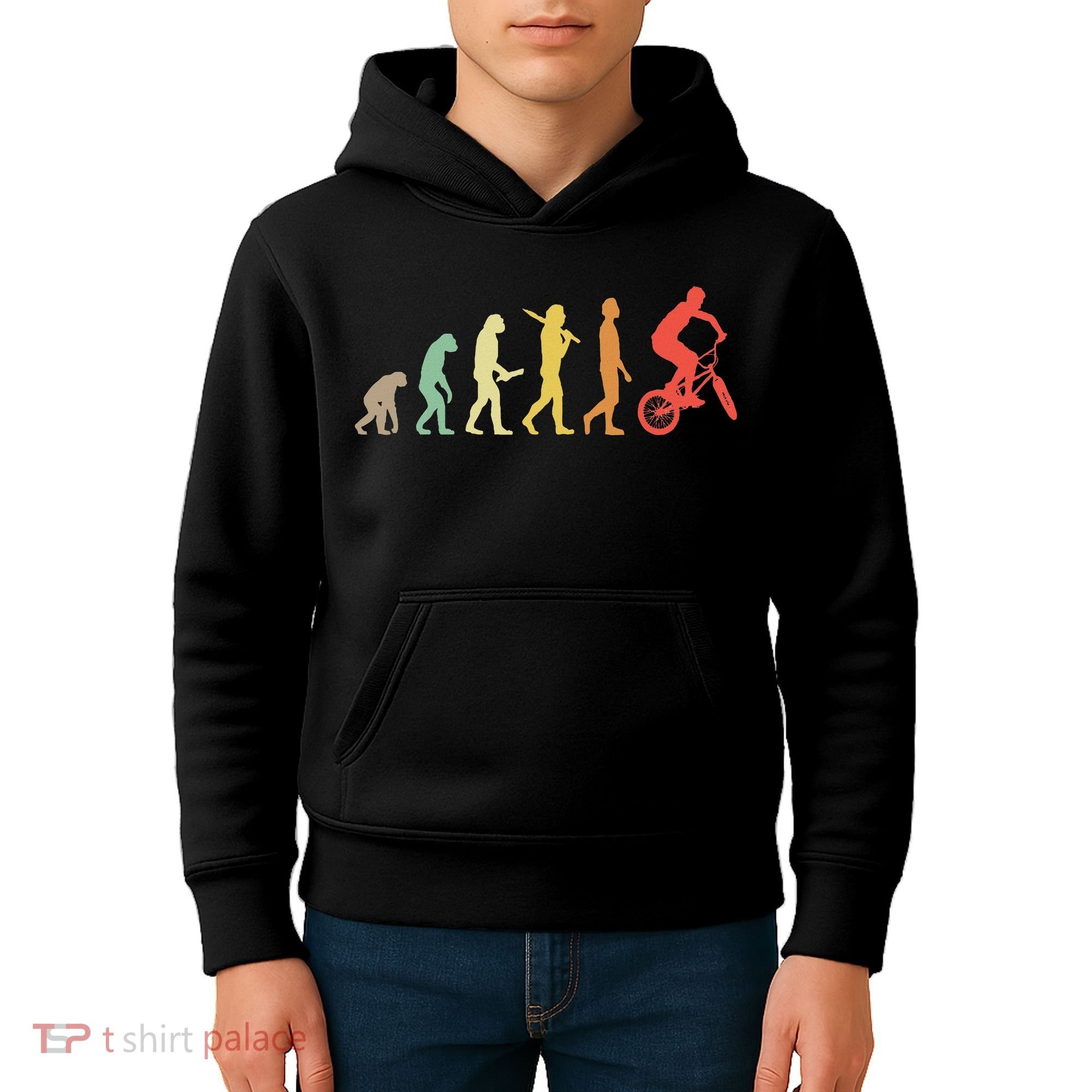 Bmx Rider Gift Ideas Retro Bmx Evolution Kids Hoodie