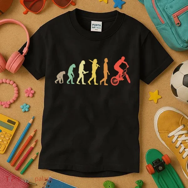 Bmx Rider Gift Ideas Retro Bmx Evolution Kids T-Shirt
