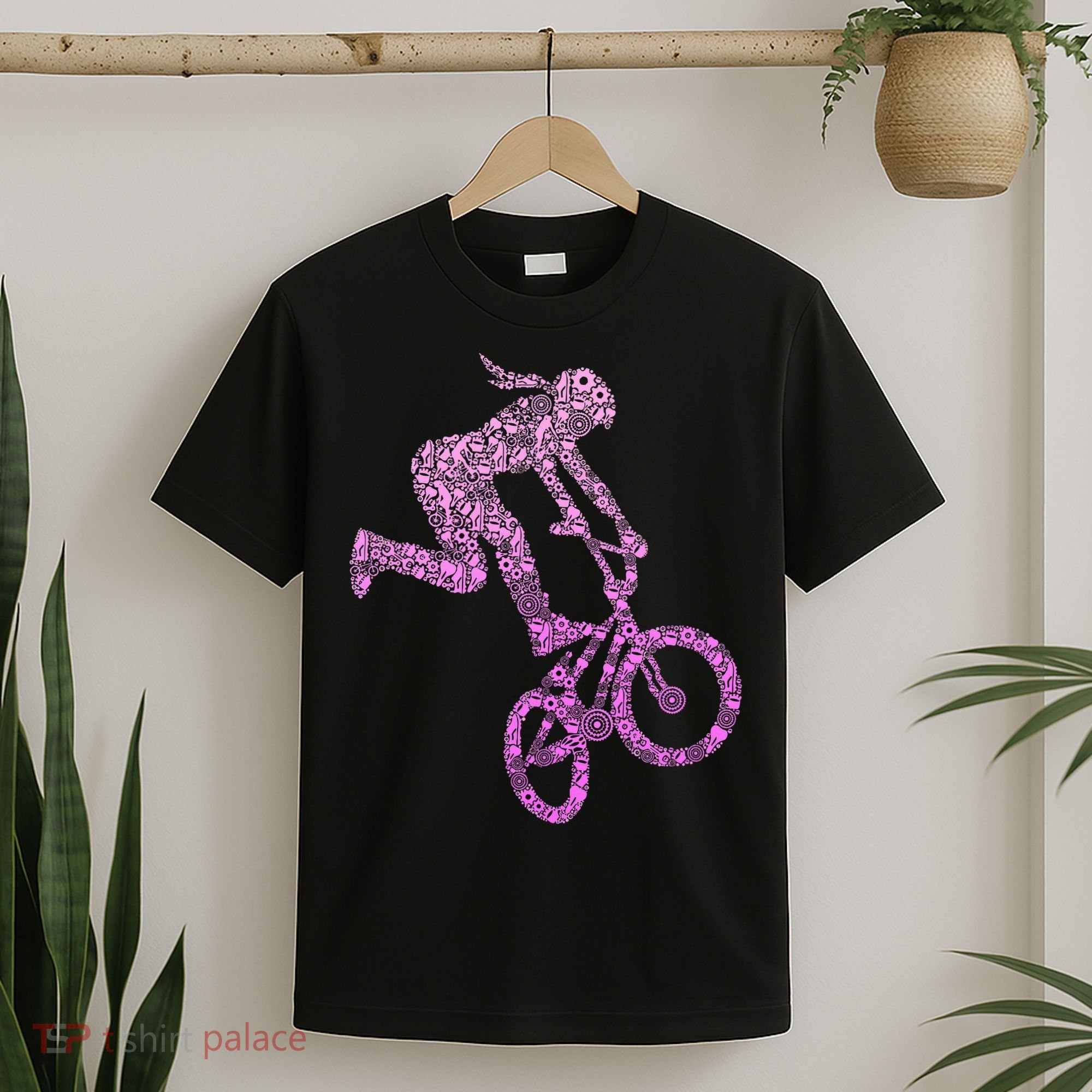 Bmx Rider Girl Bike Bicycle Stunt Racing T-Shirt