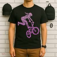 Bmx Rider Girl Bike Bicycle Stunt Racing T-Shirt thumb 6
