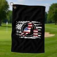 Barrel Racing Gift Golf Towel thumb 1