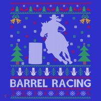 Barrel Racing Horse Sports Xmas Ugly Barrel Racing Christmas Gift T-Shirt thumb 7