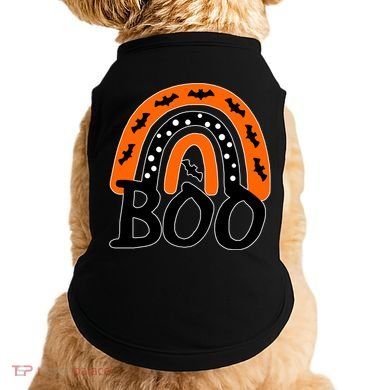 BOO Retro Halloween Rainbow Doggie Tank