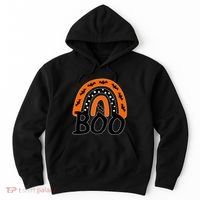 BOO Retro Halloween Rainbow Hoodie thumb 0