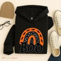 BOO Retro Halloween Rainbow Hoodie thumb 4
