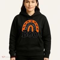 BOO Retro Halloween Rainbow Hoodie thumb 5