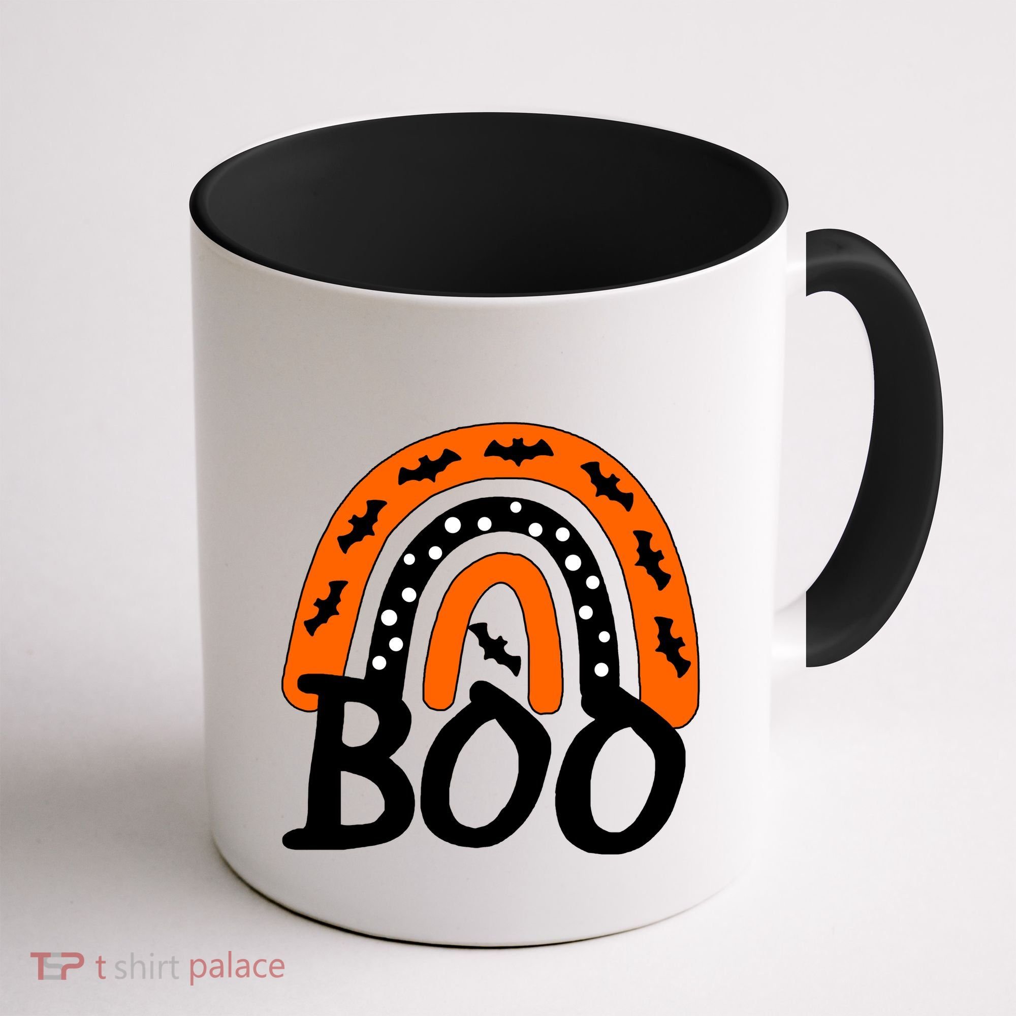 BOO Retro Halloween Rainbow Coffee Mug