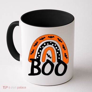 BOO Retro Halloween Rainbow Coffee Mug