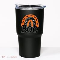 BOO Retro Halloween Rainbow Tumbler thumb 0
