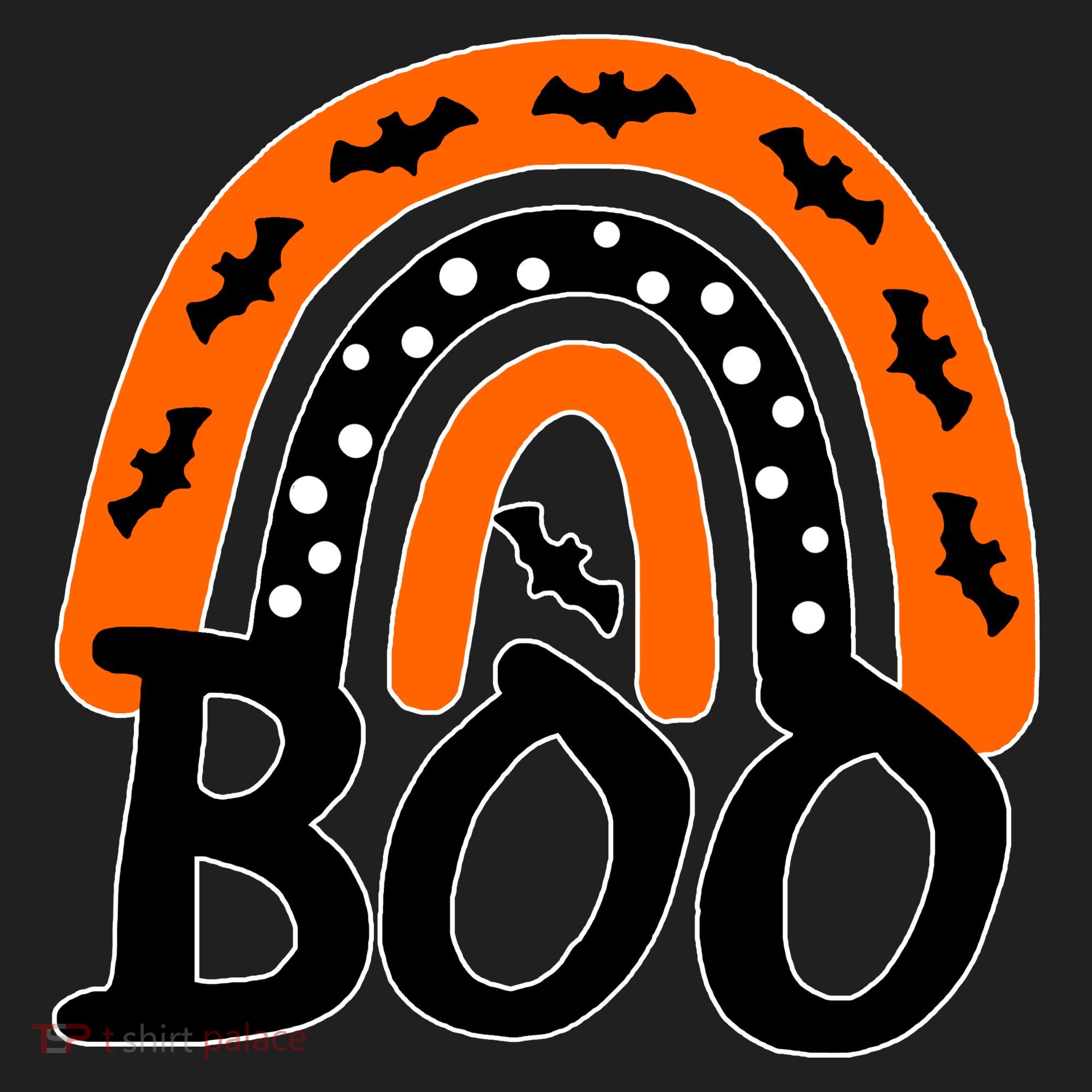 BOO Retro Halloween Rainbow Tumbler