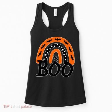 BOO Retro Halloween Rainbow Women's Tank Top