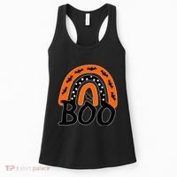 BOO Retro Halloween Rainbow Women's Tank Top thumb 0