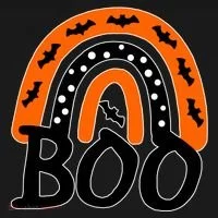 BOO Retro Halloween Rainbow Toddler Hoodie thumb 2