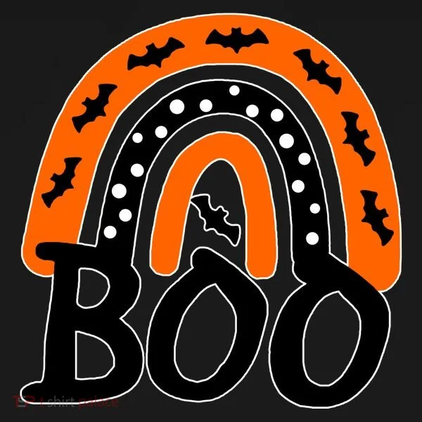 BOO Retro Halloween Rainbow Toddler Hoodie