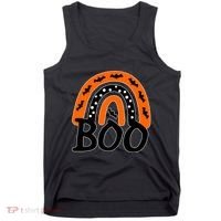 BOO Retro Halloween Rainbow Tank Top thumb 0