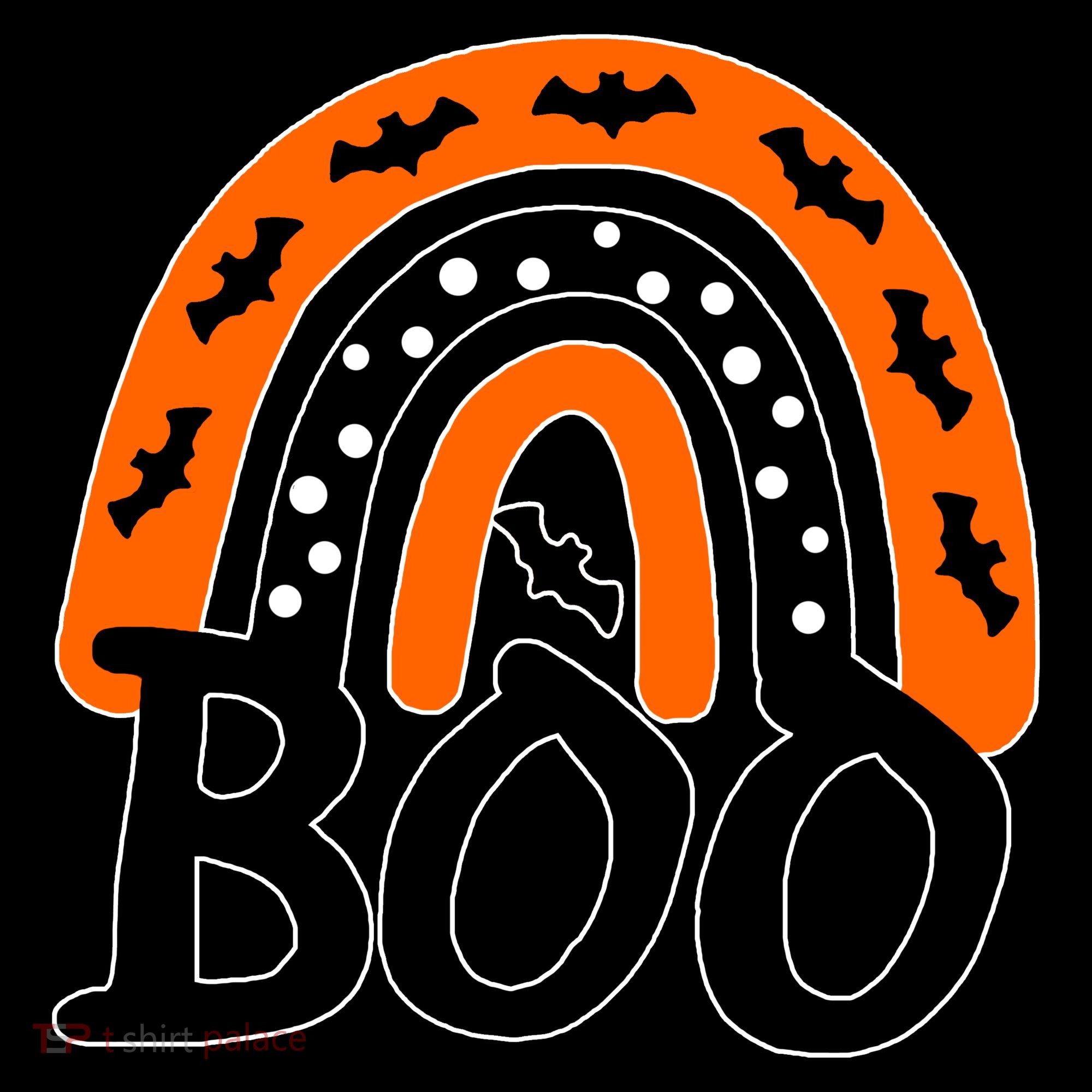 BOO Retro Halloween Rainbow Visor