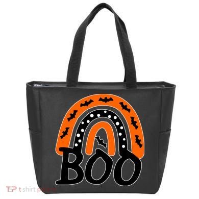 BOO Retro Halloween Rainbow Tote Bag