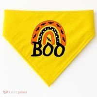 BOO Retro Halloween Rainbow USA-Made Doggie Bandana thumb 0