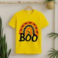 BOO Retro Halloween Rainbow T-Shirt thumb 2