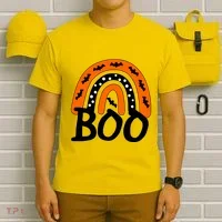 BOO Retro Halloween Rainbow T-Shirt thumb 6