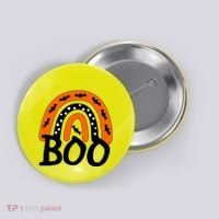 BOO Retro Halloween Rainbow Button thumb 0