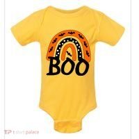 BOO Retro Halloween Rainbow Baby Bodysuit thumb 0