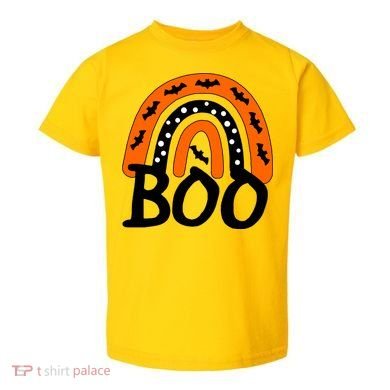 BOO Retro Halloween Rainbow Toddler T-Shirt