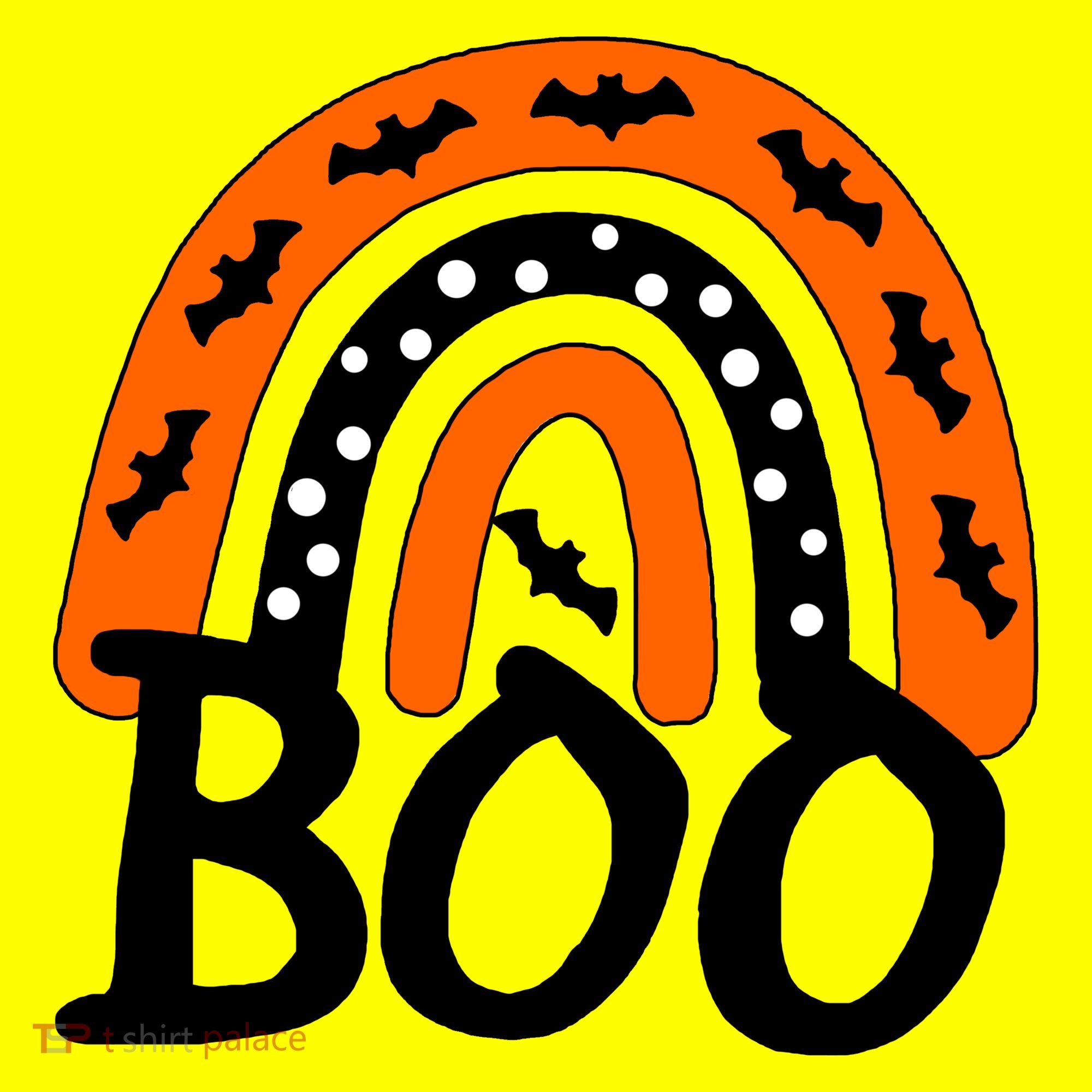 BOO Retro Halloween Rainbow Toddler T-Shirt