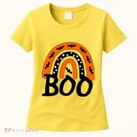 BOO Retro Halloween Rainbow Women's T-Shirt thumb 0