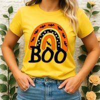 BOO Retro Halloween Rainbow Women's T-Shirt thumb 2