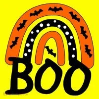 BOO Retro Halloween Rainbow Women's T-Shirt thumb 6