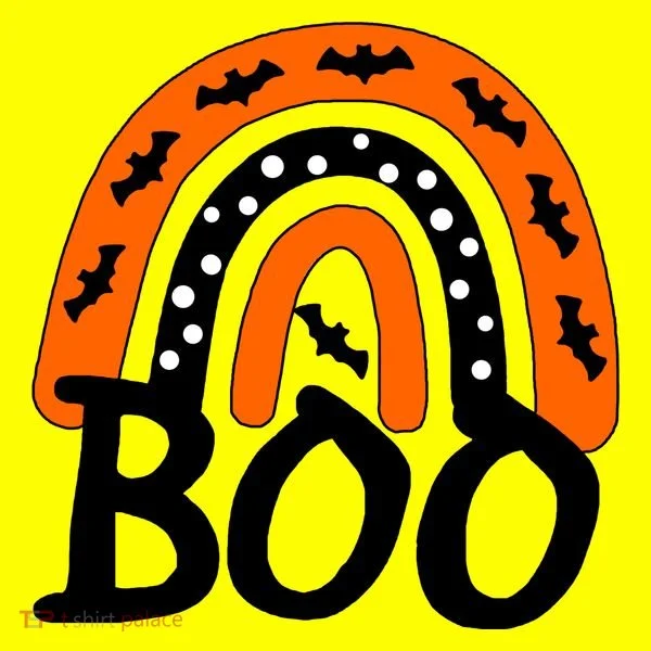 BOO Retro Halloween Rainbow Women's T-Shirt